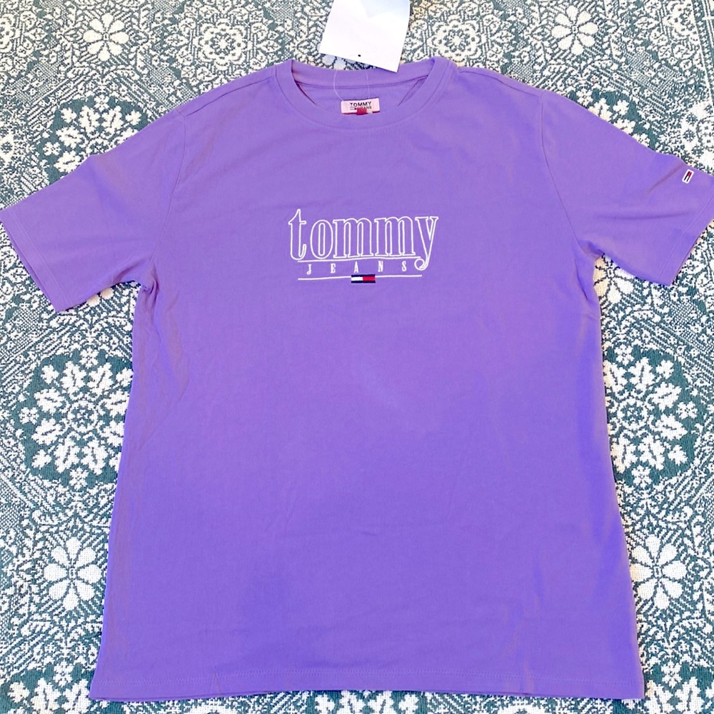 Tommy Hilfiger Short Sleeve Solid Color T-Shirt, Embroidered Logo, Ultra Comfort